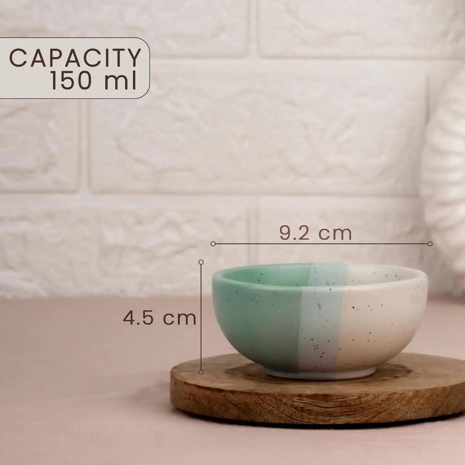 6 Full Dinner Plates, 6 Vegetable Bowls | Microwave & Dishwasher Safe | Ceramic Plate | Katori