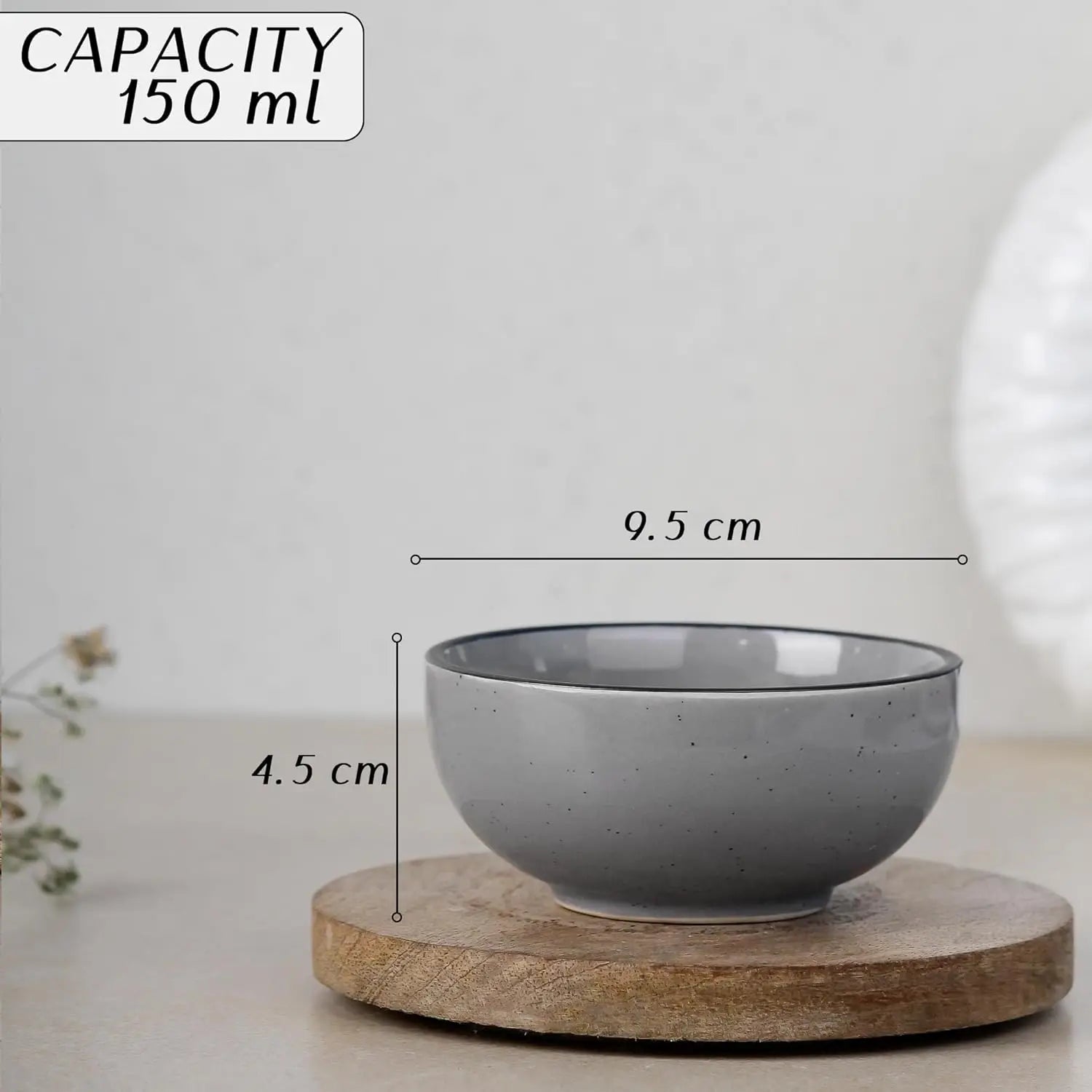 6 Full Dinner Plates, 6 Vegetable Bowls | Microwave & Dishwasher Safe | Ceramic Plate | Katori