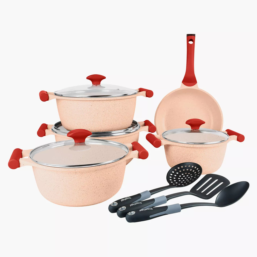 Prestige Essentials 12-Piece Granite Cookware Set – Full Family Cooking Solution