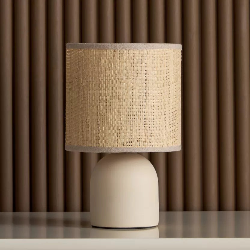 Brigida Ceramic Table Lamp (25 cm) + FREE LED Candle Bulb (E14, 5W, Warm White