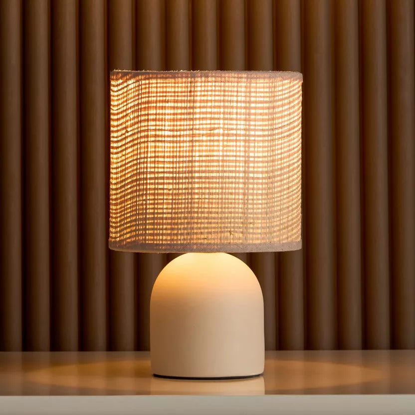 Brigida Ceramic Table Lamp (25 cm) + FREE LED Candle Bulb (E14, 5W, Warm White
