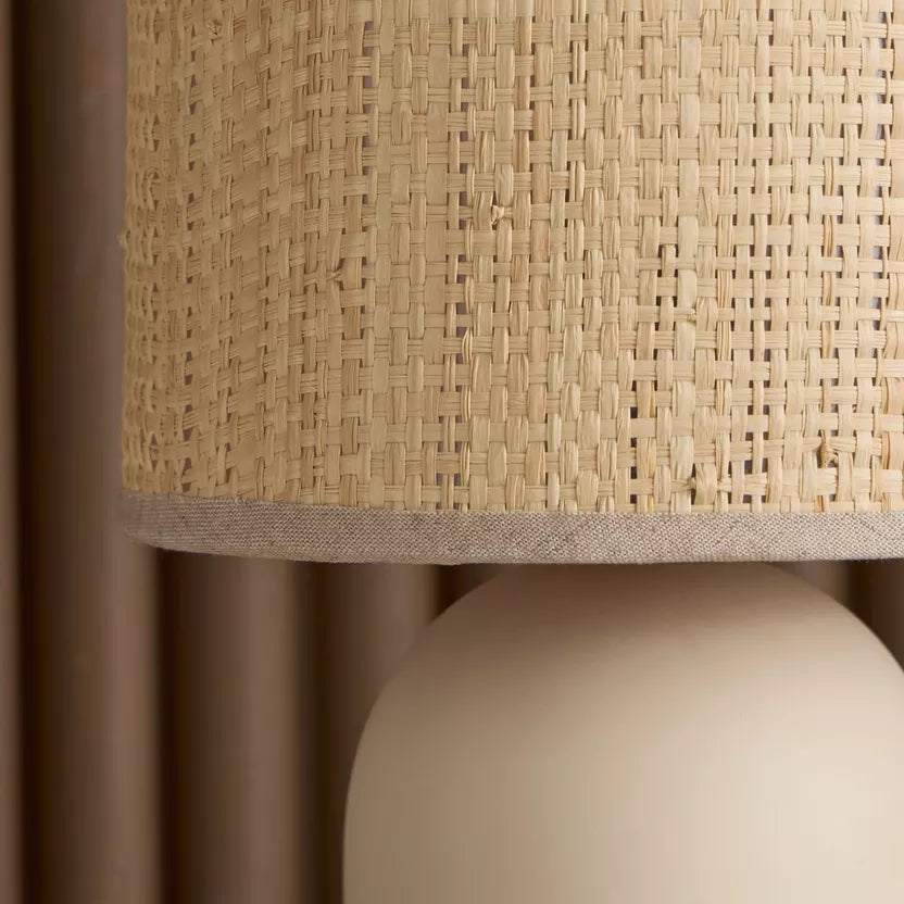 Brigida Ceramic Table Lamp (25 cm) + FREE LED Candle Bulb (E14, 5W, Warm White