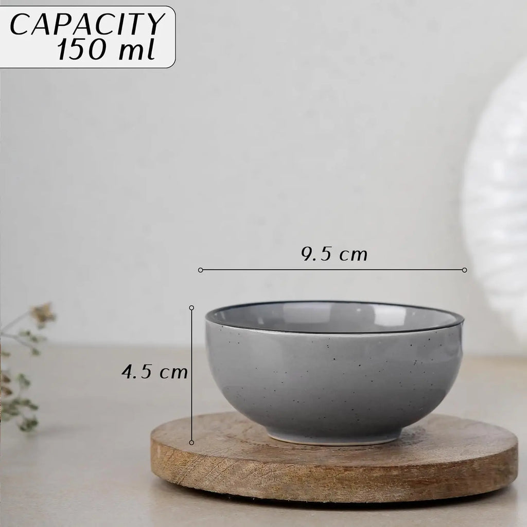 6 Full Dinner Plates, 6 Vegetable Bowls | Microwave & Dishwasher Safe | Ceramic Plate | Katori